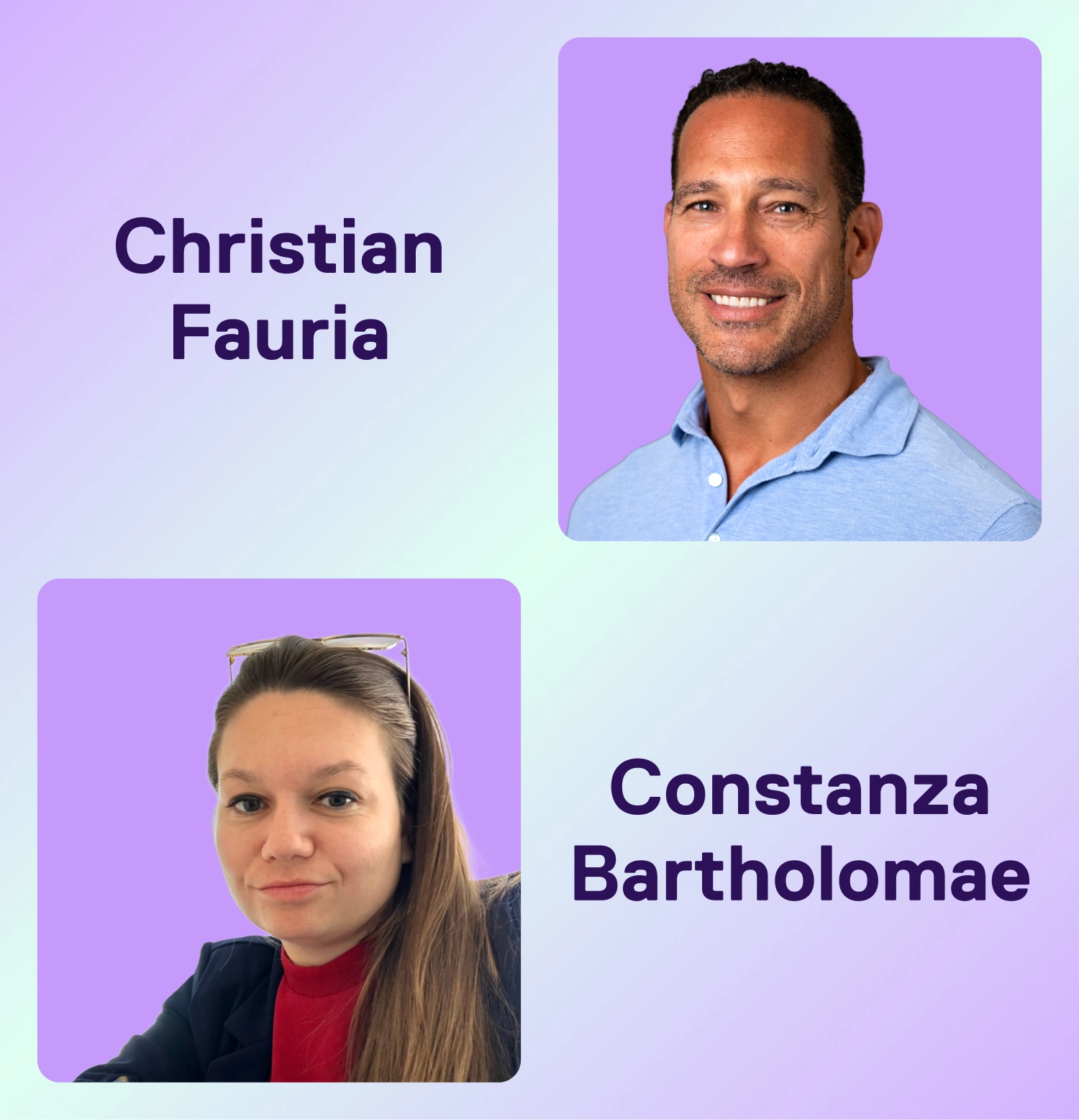 Headshot of Constanza and Christian